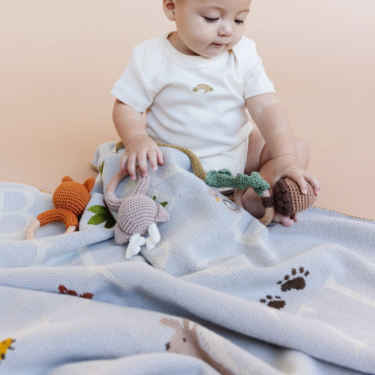 Organic Cotton Blanket - Abc Woodland by The Blueberry Hill - Image 2