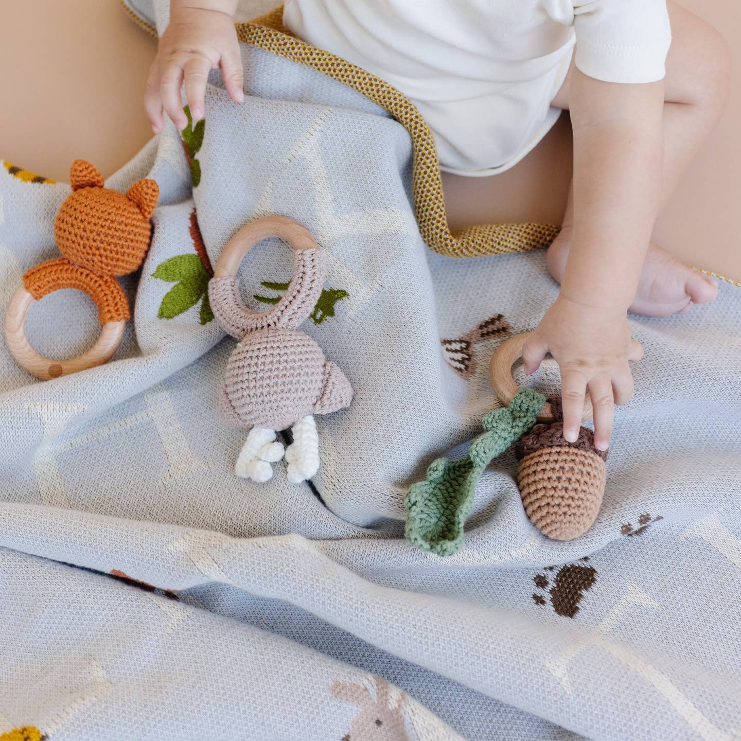 Organic Cotton Blanket - Abc Woodland by The Blueberry Hill - Image 5