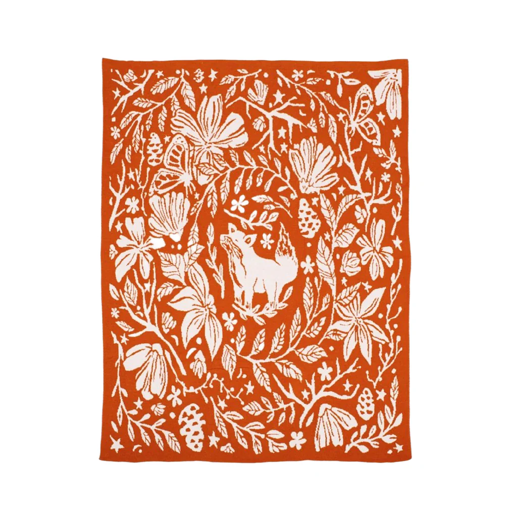 Organic Cotton Blanket - Fox by The Blueberry Hill