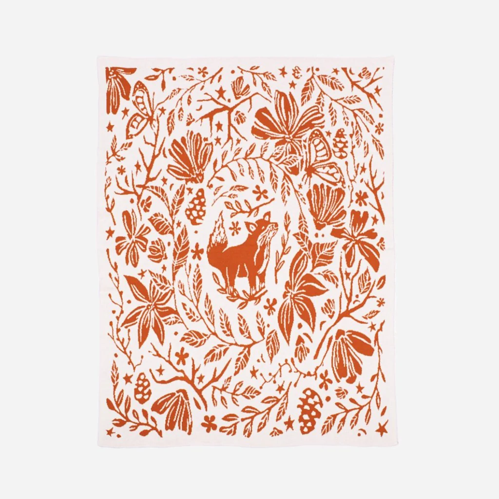Organic Cotton Blanket - Fox by The Blueberry Hill - Image 4