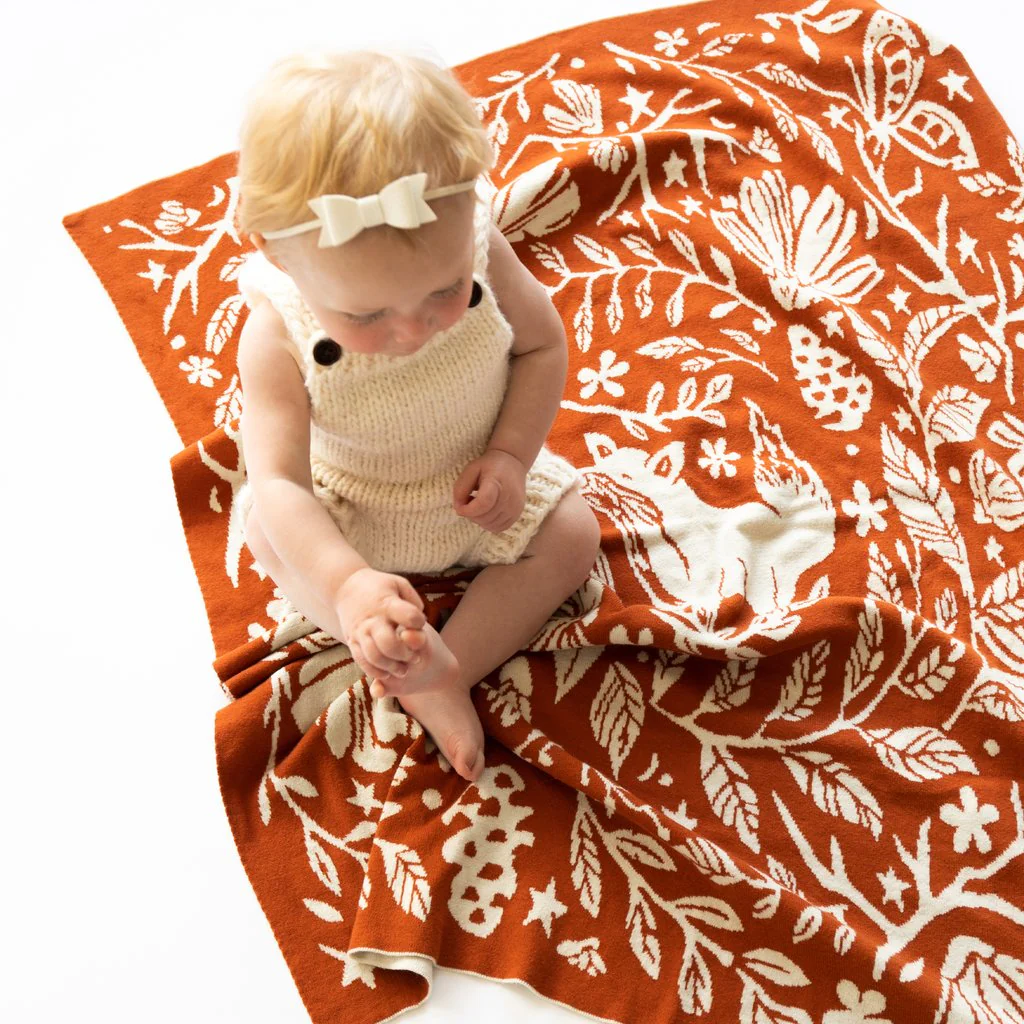 Organic Cotton Blanket - Fox by The Blueberry Hill - Image 5