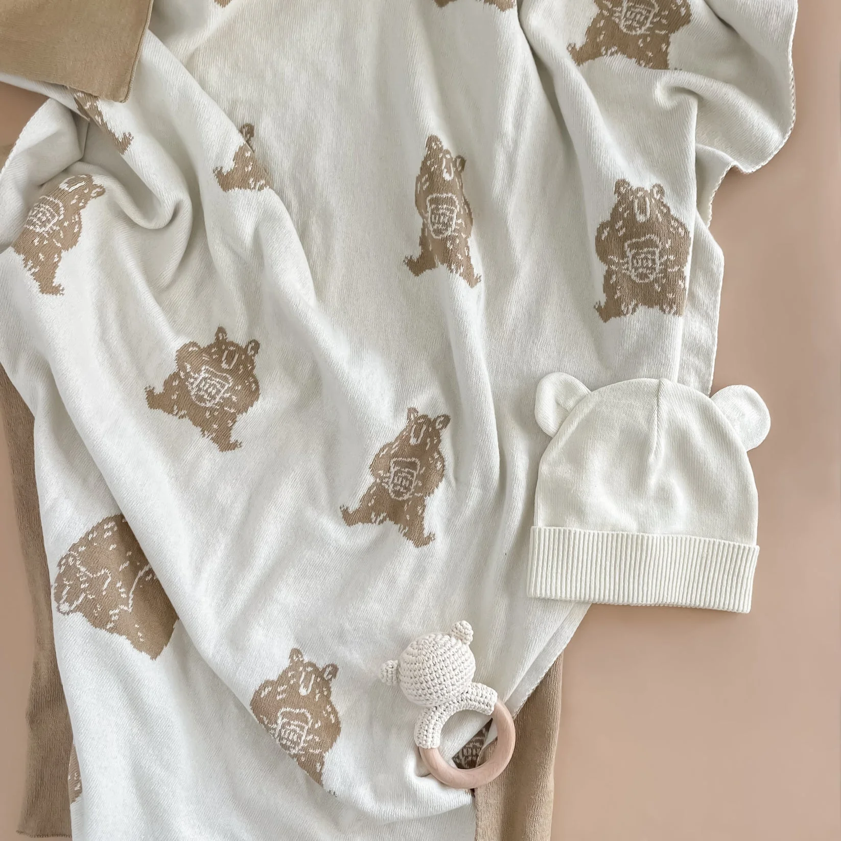 Organic Cotton Blanket - Honey Bear by The Blueberry Hill - Image 11
