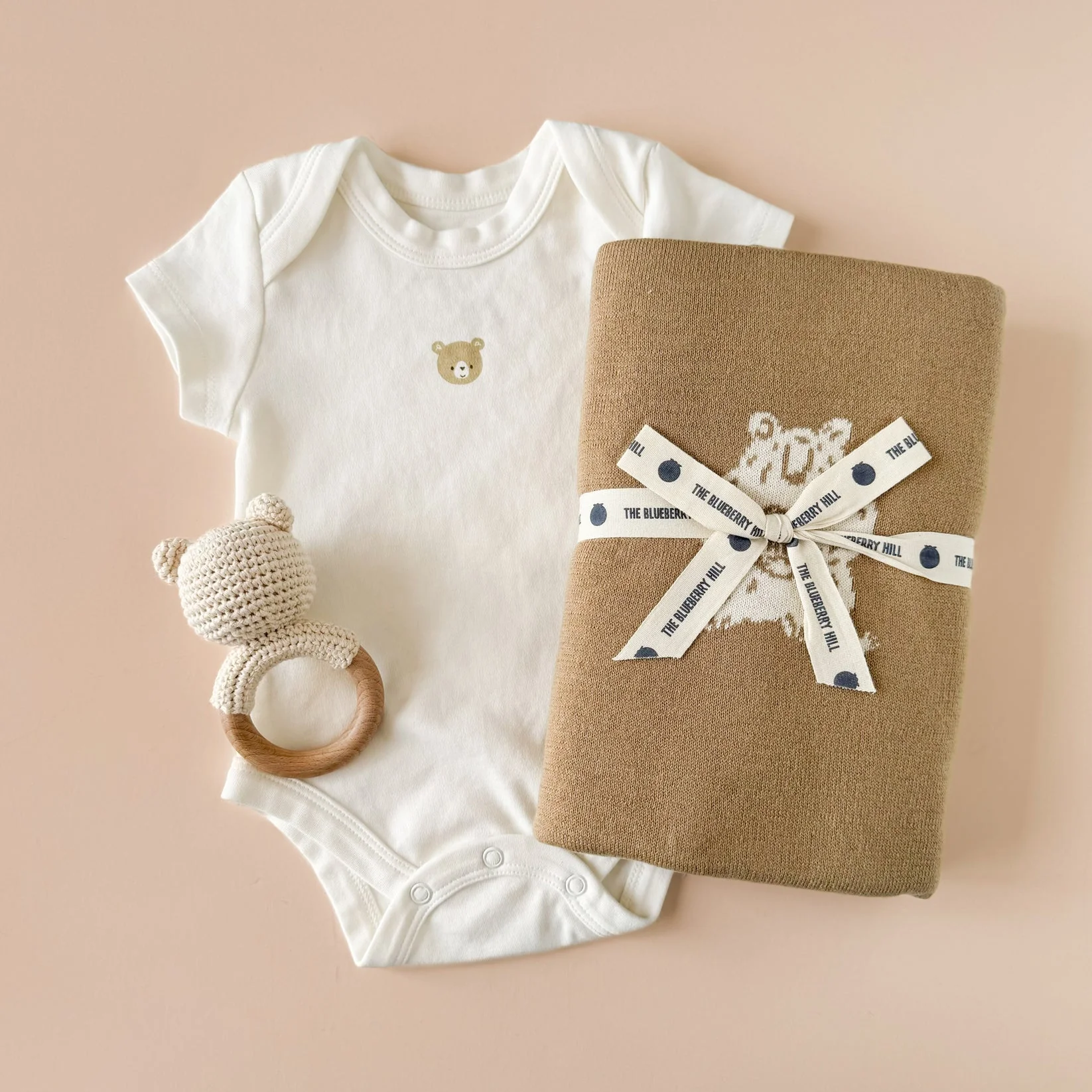 Organic Cotton Blanket - Honey Bear by The Blueberry Hill - Image 5