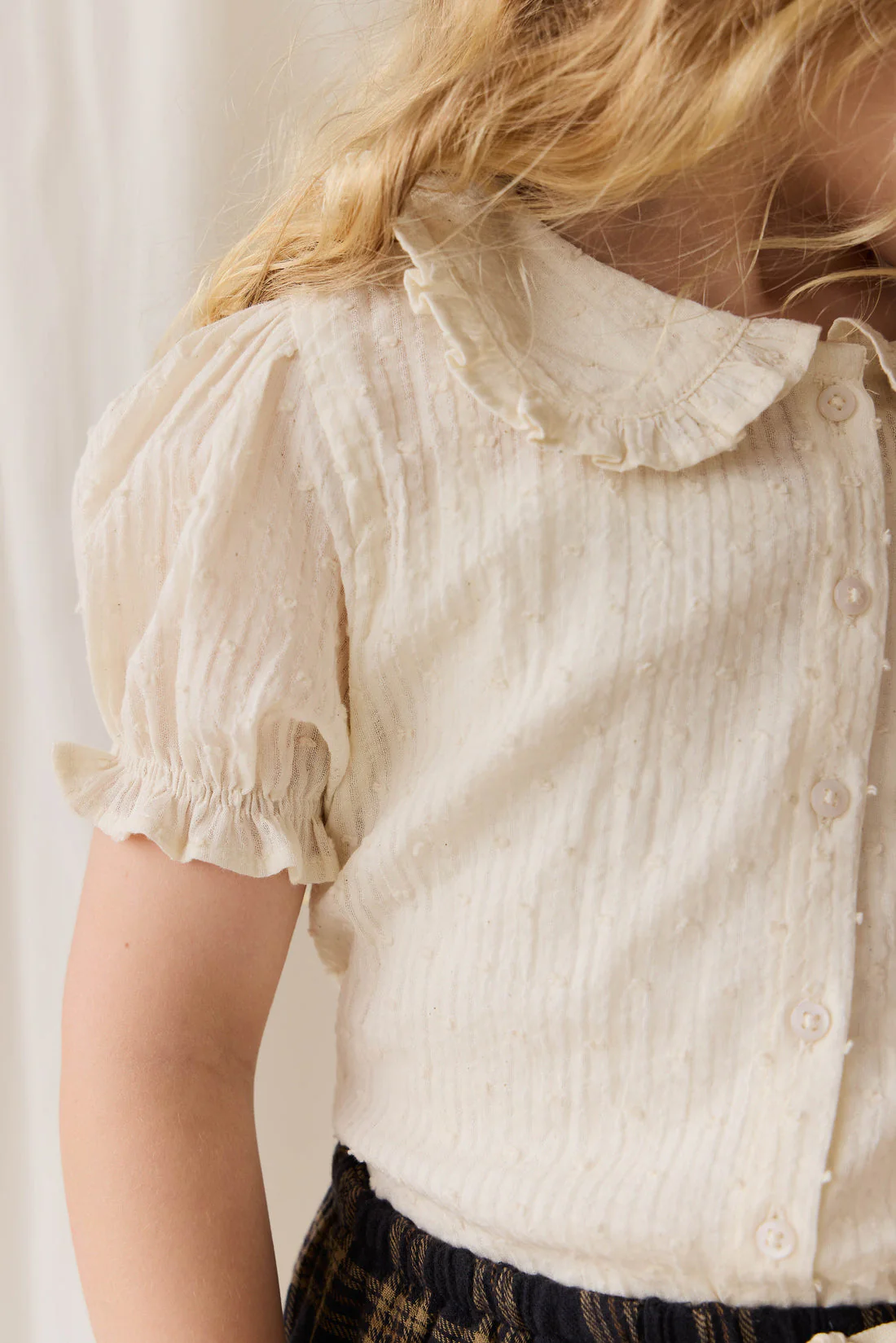Organic Cotton Bowie Blouse-Parchment by Jamie Kay - Image 4