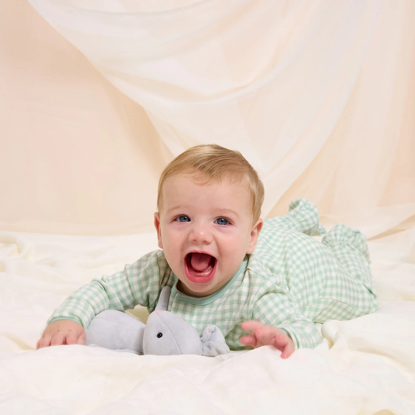 Organic Cotton Footie 4 Pack Bundle - Green Crab Starfish Combo by Magnetic Me - Image 3