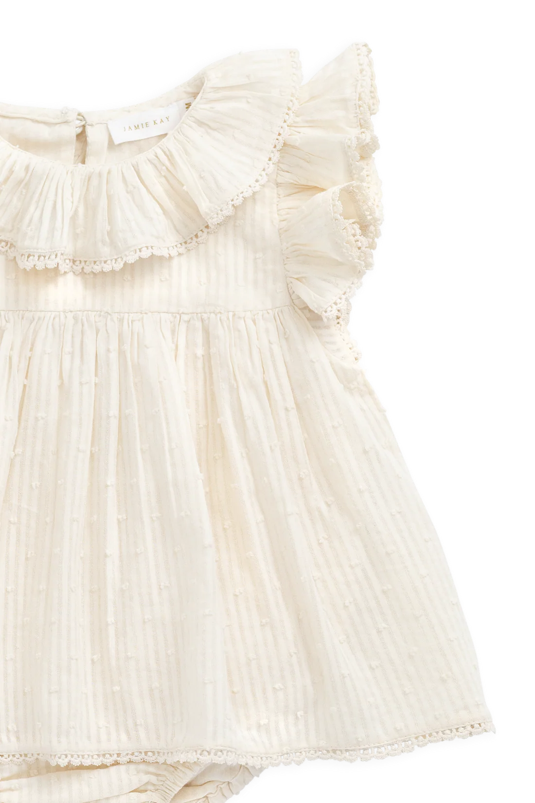 Organic Cotton Frannie Playsuit-Parchment by Jamie Kay - Image 11