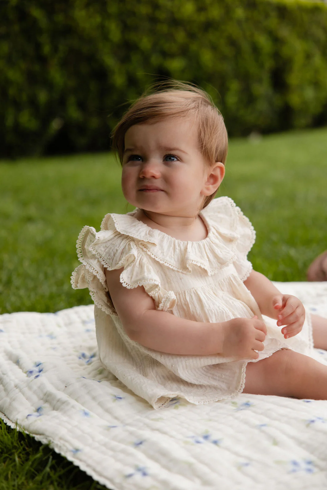 Organic Cotton Frannie Playsuit-Parchment by Jamie Kay - Image 2