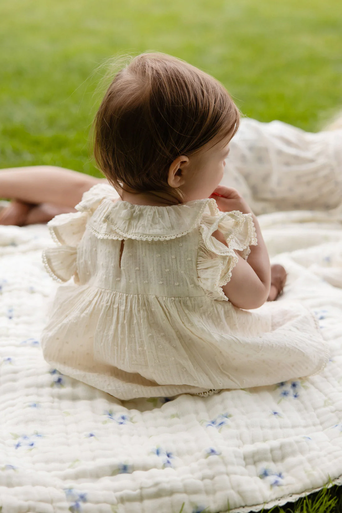 Organic Cotton Frannie Playsuit-Parchment by Jamie Kay - Image 3