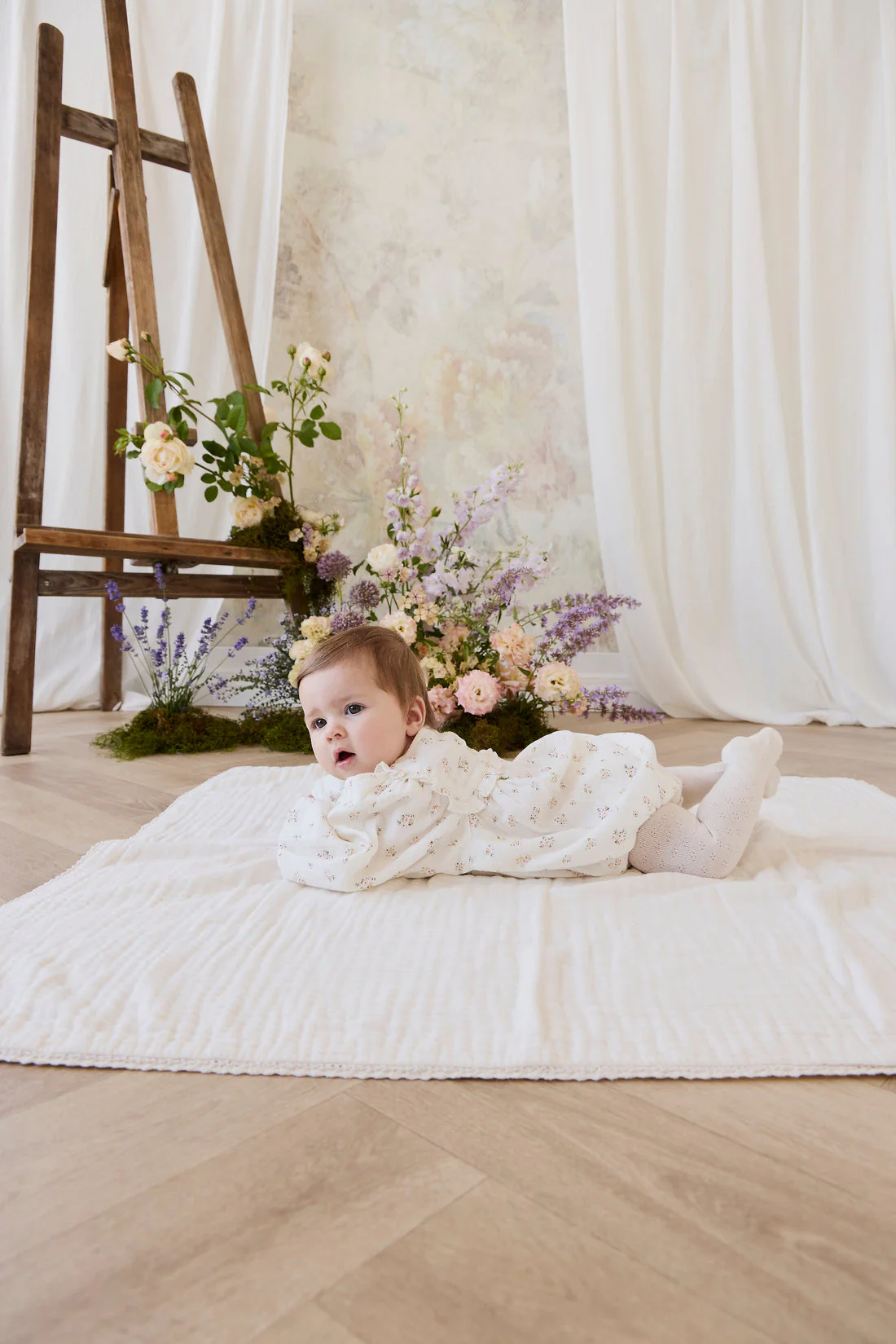 Organic Cotton Muslin Frances Playsuit - Ayla Whisper by Jamie Kay - FINAL SALE - Image 8
