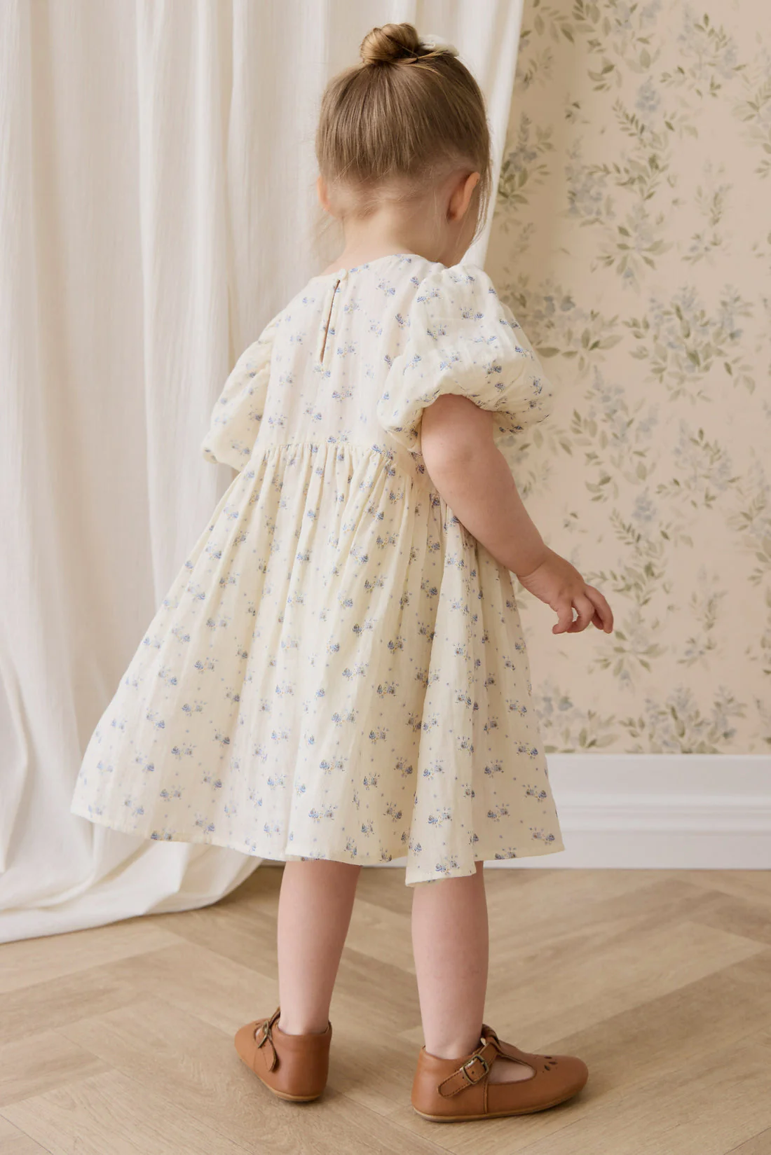 Organic Cotton Muslin Frannie Dress-Molly Blue by Jamie Kay - Image 10