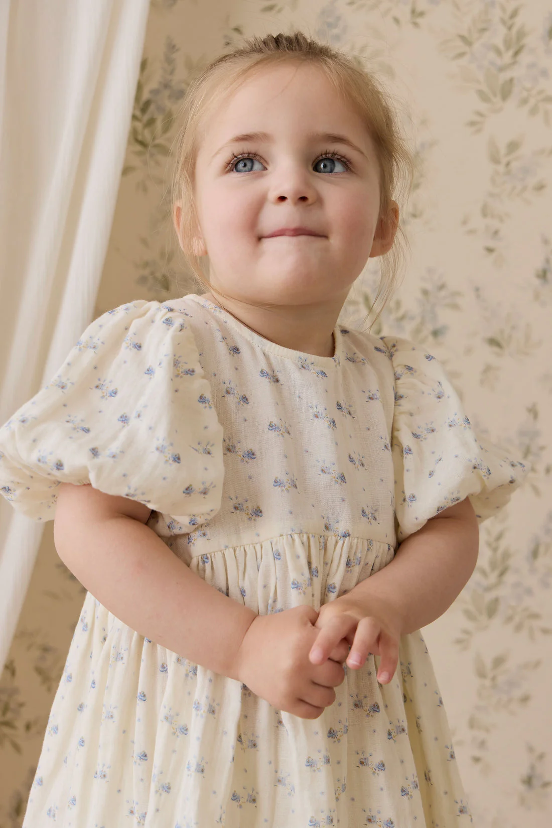 Organic Cotton Muslin Frannie Dress-Molly Blue by Jamie Kay - Image 11