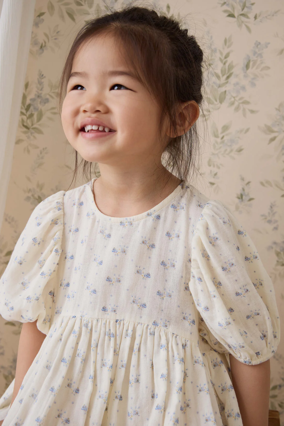 Organic Cotton Muslin Frannie Dress-Molly Blue by Jamie Kay - Image 4