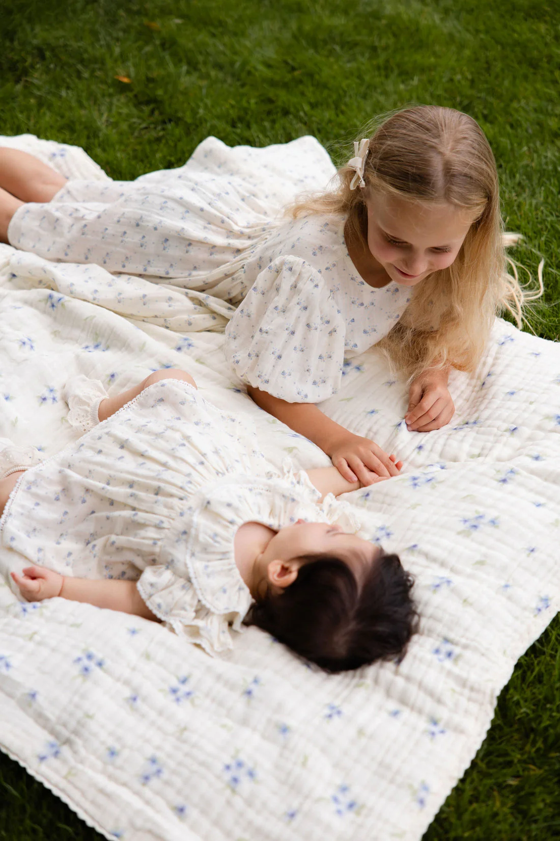 Organic Cotton Muslin Frannie Dress-Molly Blue by Jamie Kay - Image 8