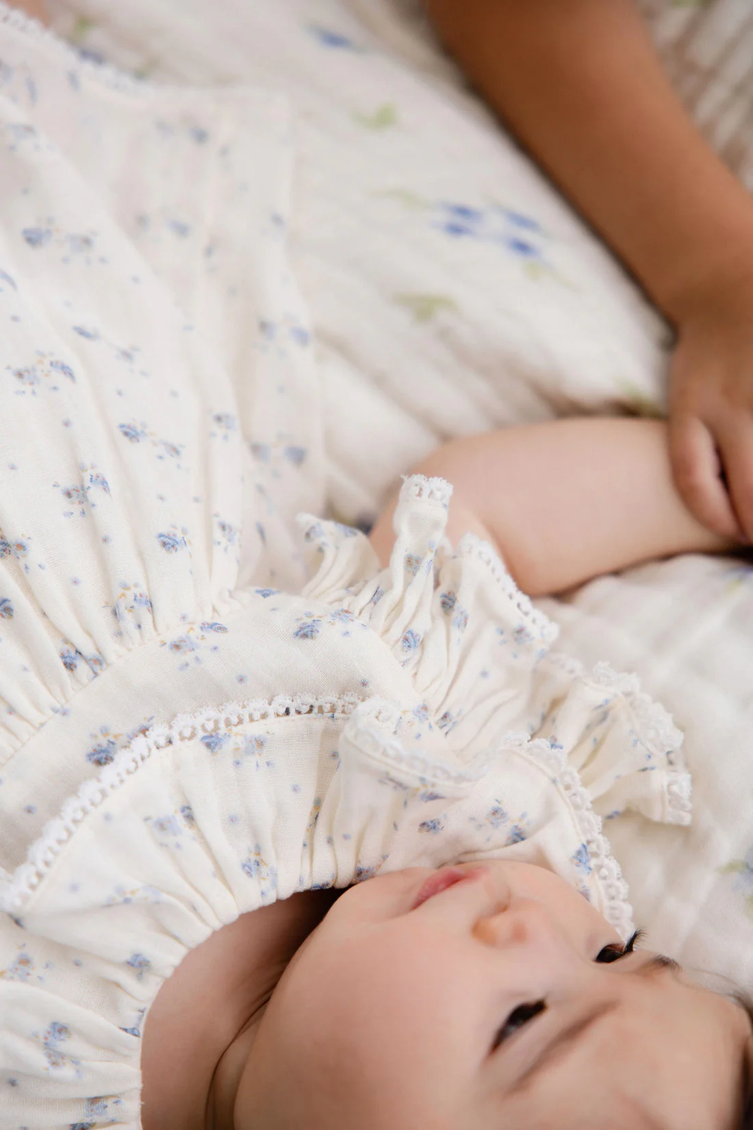Organic Cotton Muslin Frannie Playsuit-Molly Blue by Jamie Kay - Image 3
