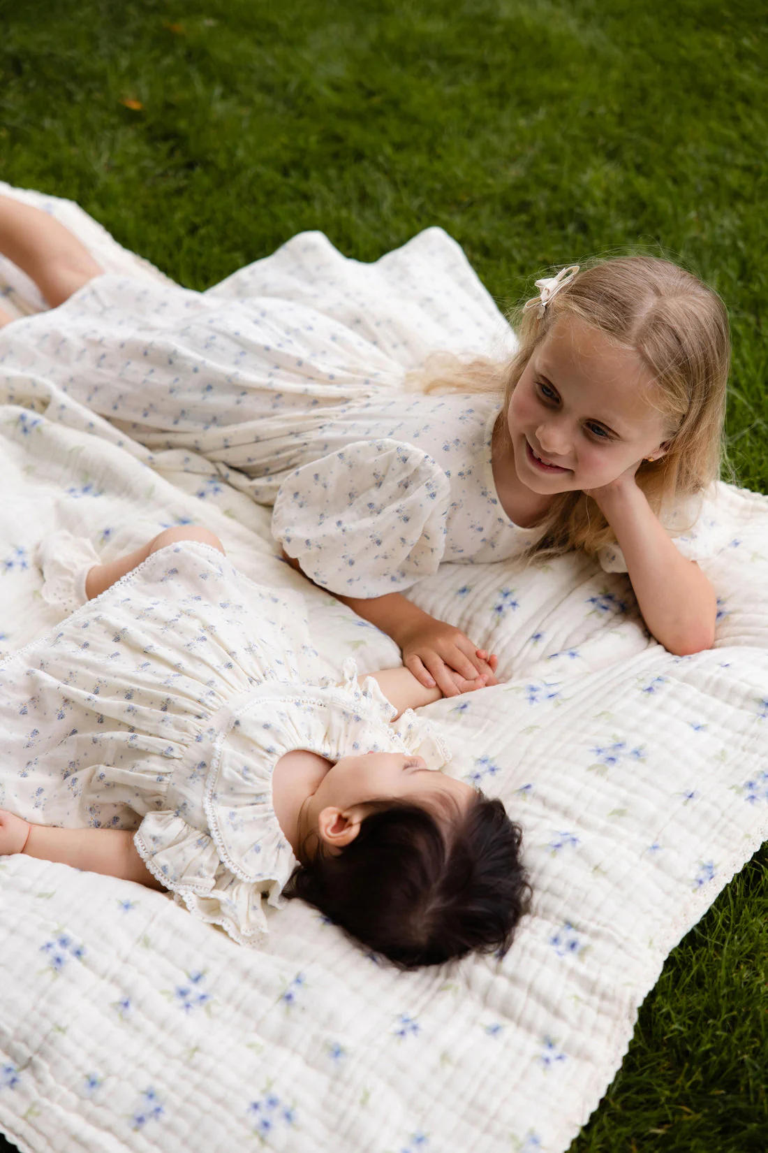 Organic Cotton Muslin Frannie Playsuit-Molly Blue by Jamie Kay - Image 4