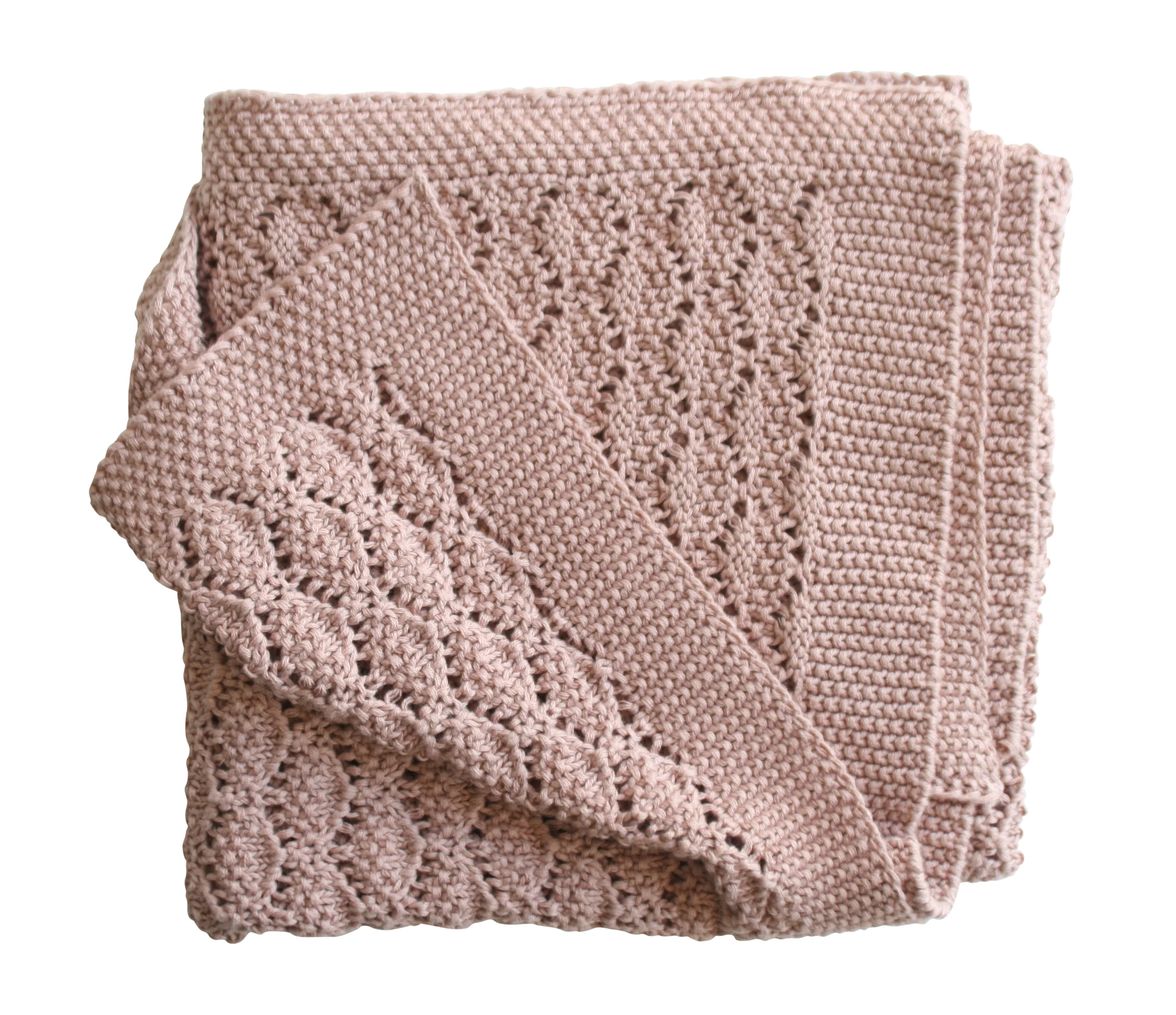 Organic Heritage Knit Baby Blanket - Blossom by Alimrose - Image 2