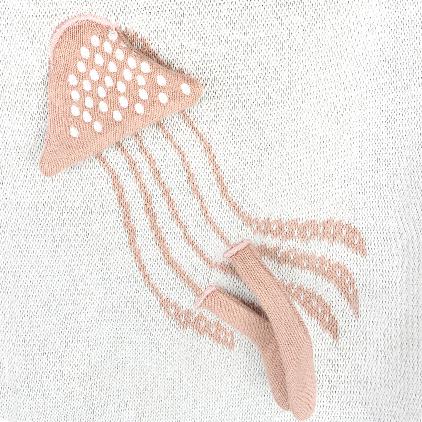 Organic Jacquard Knit Baby Blanket - Ocean Jellyfish 3D by Viverano Organics - Image 4