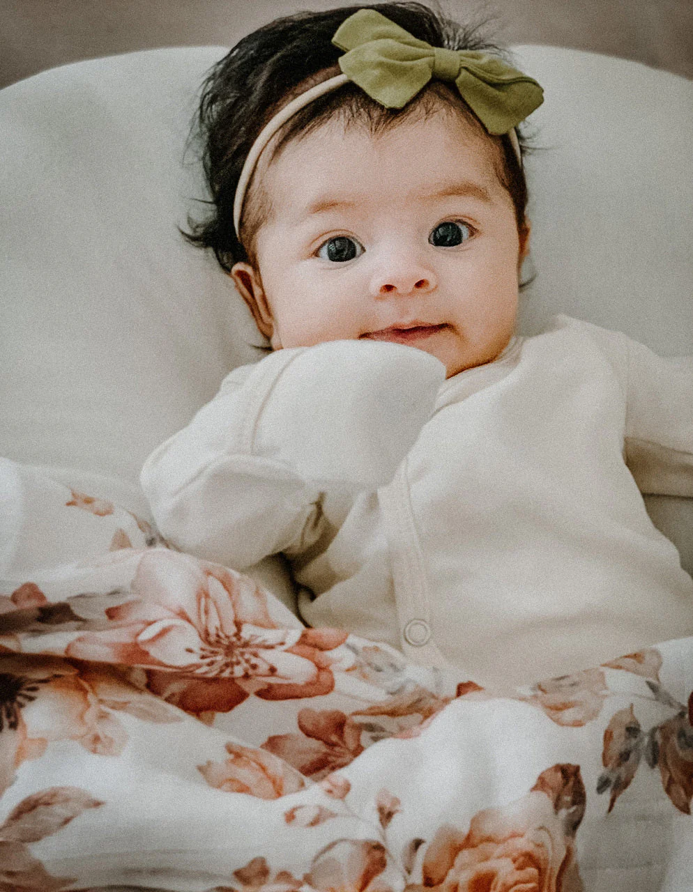 Organic Kimono Bodysuit - Buttercream by Loved Baby - Image 4