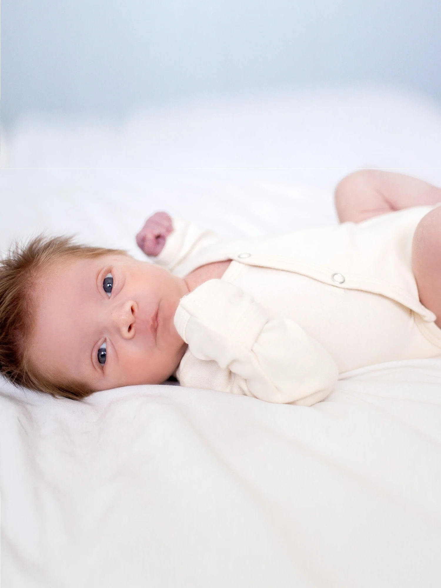 Organic Kimono Bodysuit - Buttercream by Loved Baby - Image 6