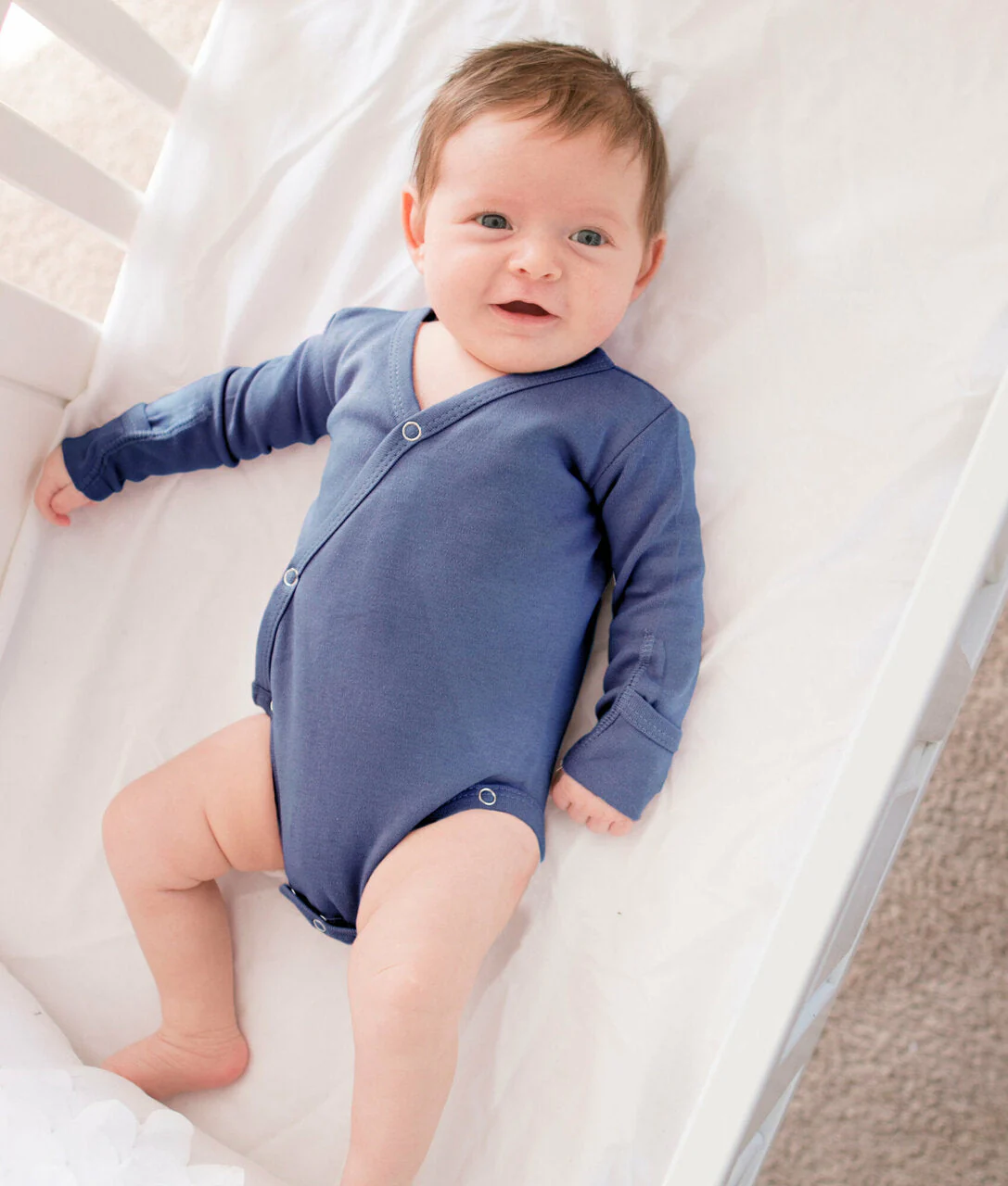 Organic Kimono Bodysuit - Slate by Loved Baby - Image 2