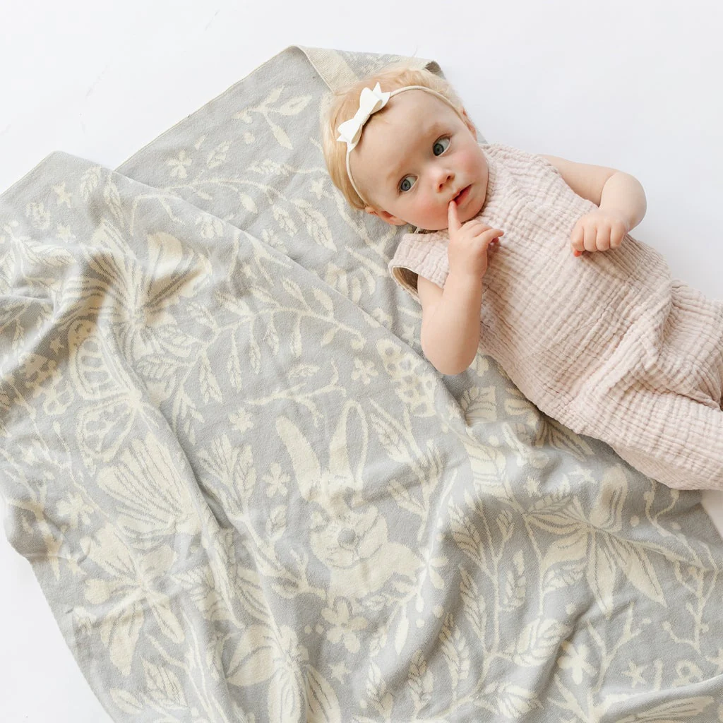 Organic Cotton Blanket - Bunny by The Blueberry Hill - Image 2