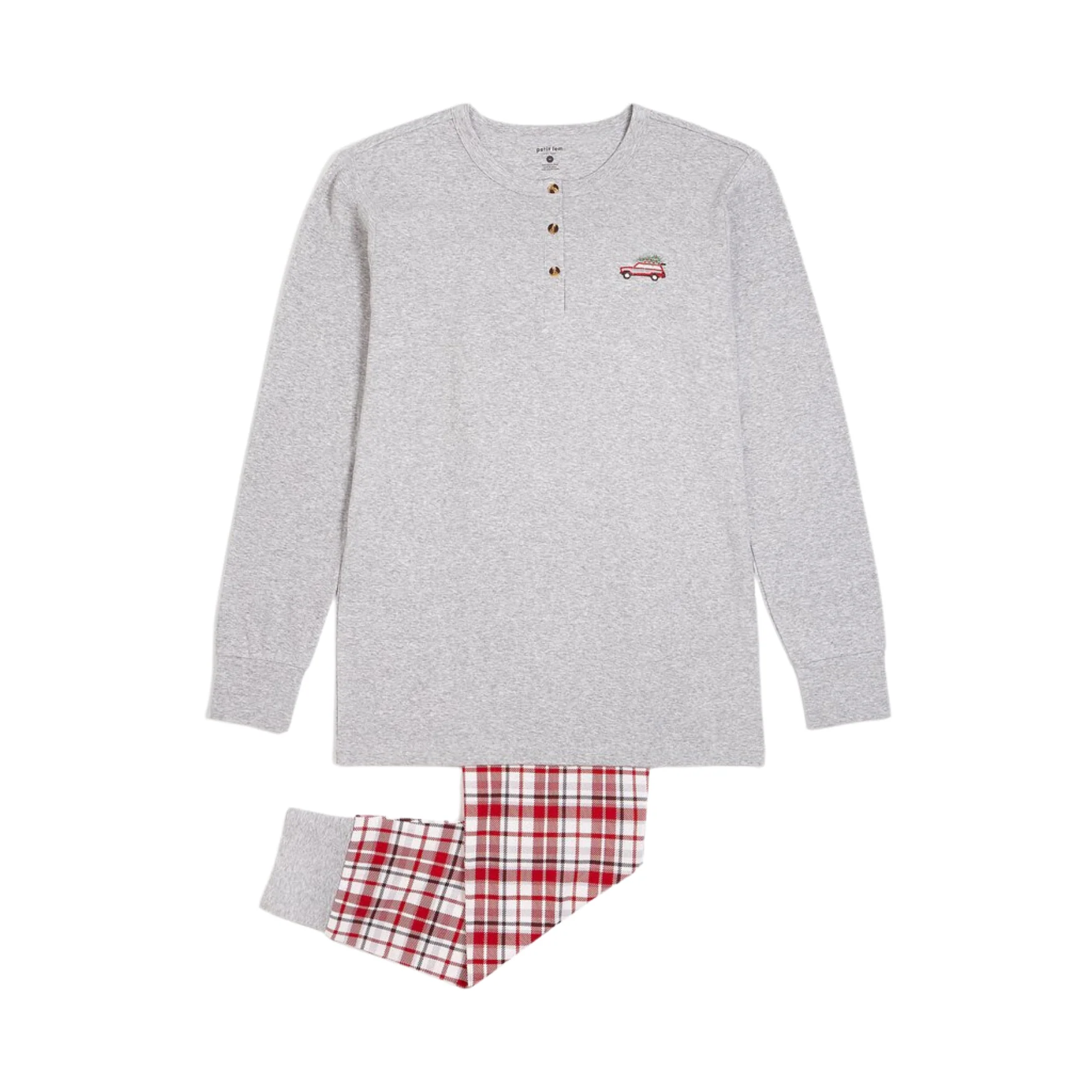 Organic Men's PJ Set - Red Plaid by Petit Lem - FINAL SALE