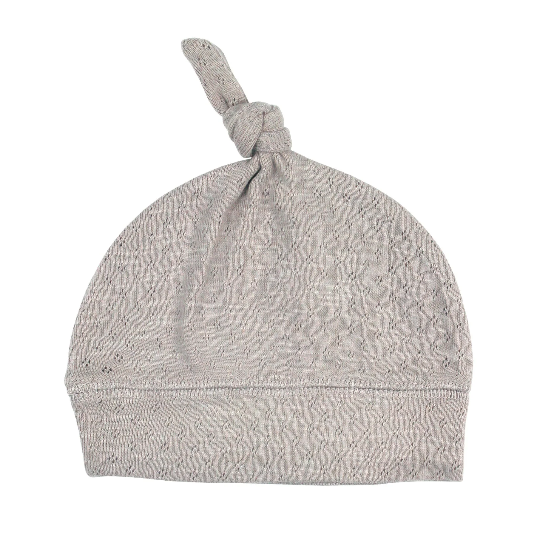 Organic Pointelle Knotted Hat - Cloud by Loved Baby
