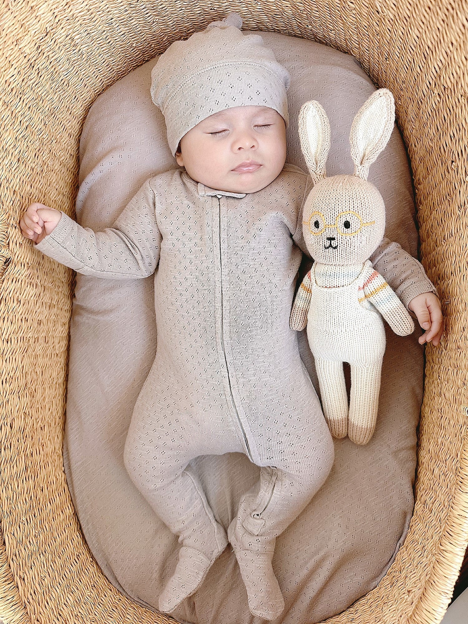 Organic Pointelle Knotted Hat - Cloud by Loved Baby - Image 3