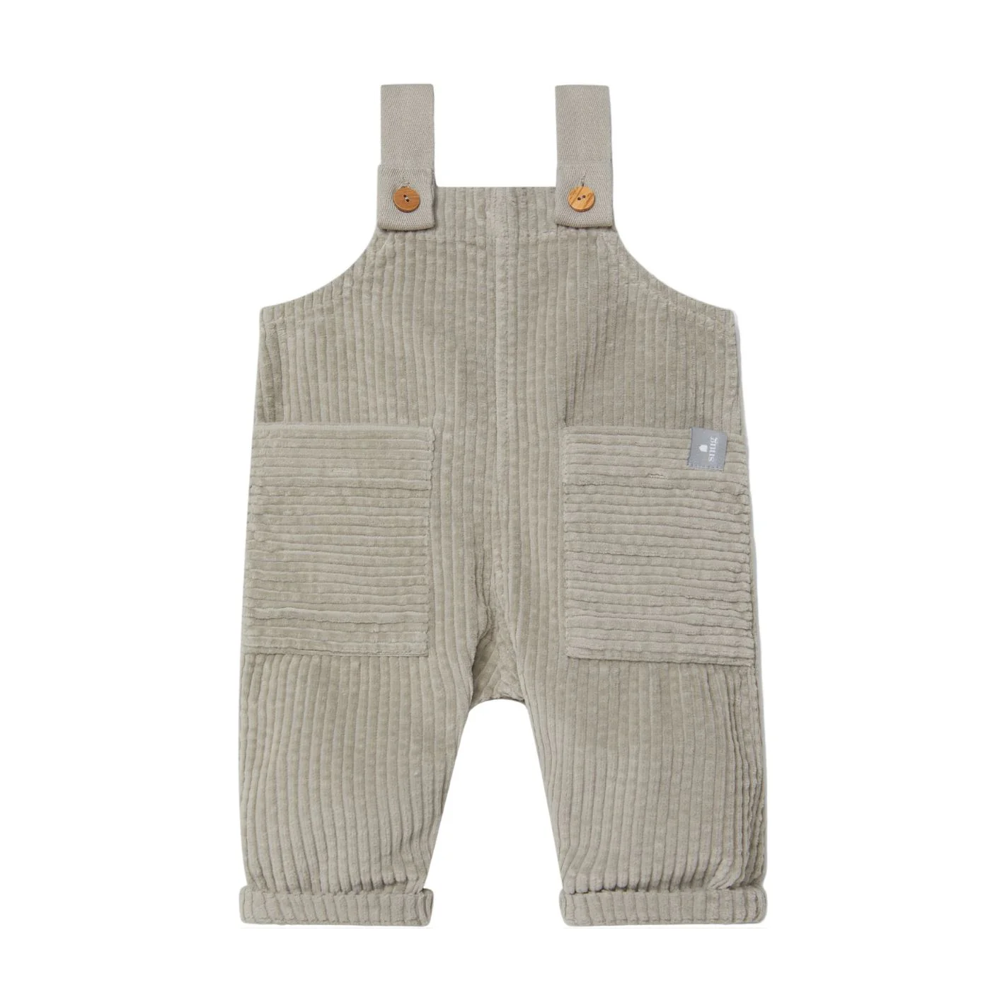 Organic Ribbed Velvet Dungarees - Grey by Snug - FINAL SALE