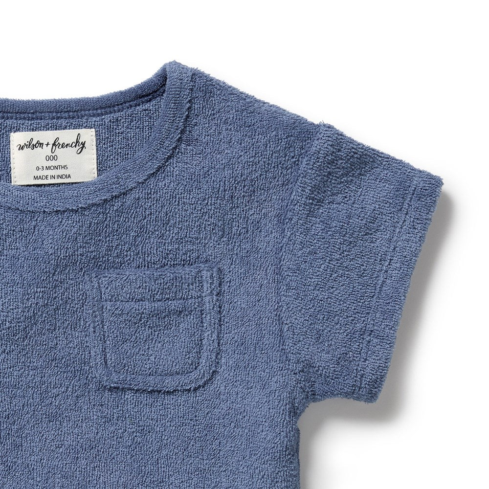 Organic Terry Tee - Deep Blue by Wilson & Frenchy - Image 5