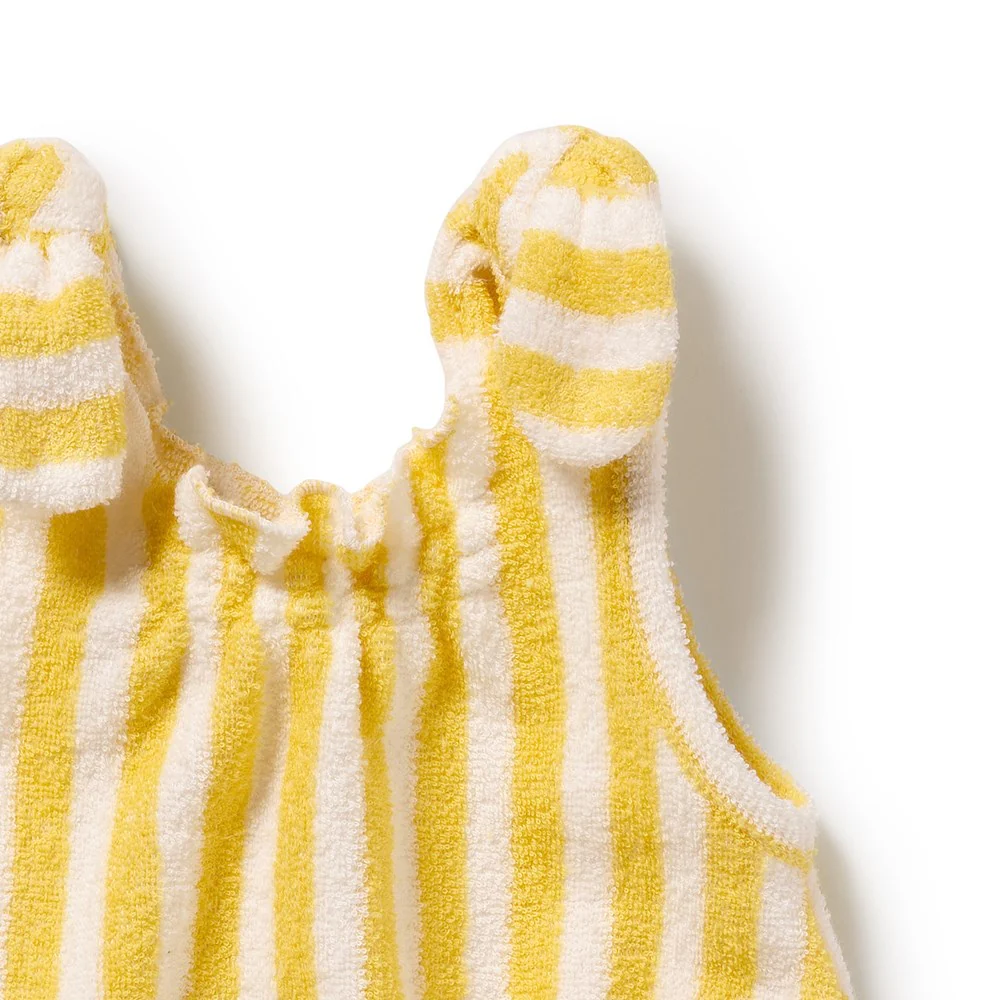 Organic Terry Tie Playsuit - Honey Wave by Wilson & Frenchy - Image 4