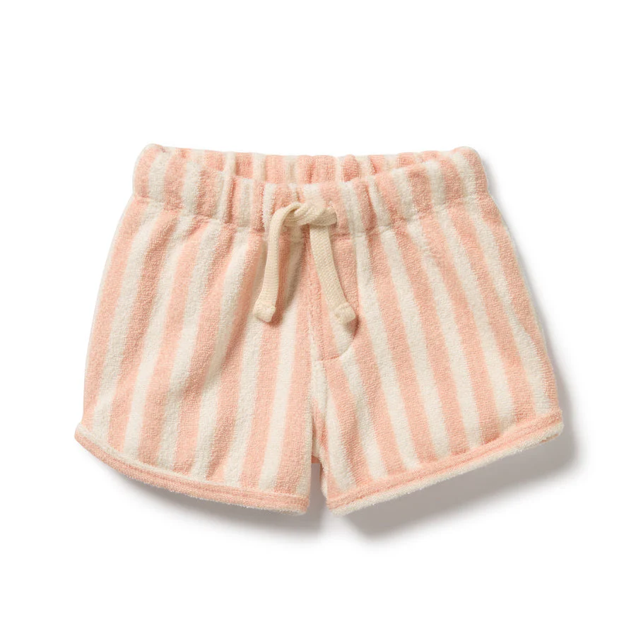 Organic Terry Tie Short - Strawberry Wave by Wilson & Frenchy