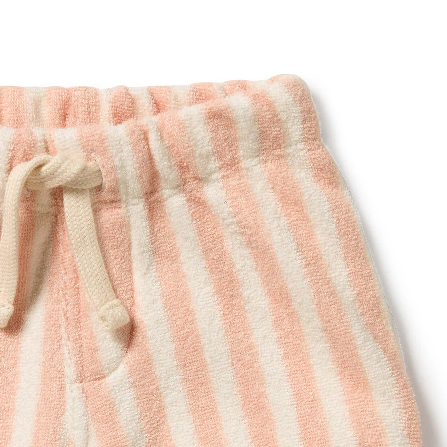 Organic Terry Tie Short - Strawberry Wave by Wilson & Frenchy - Image 3