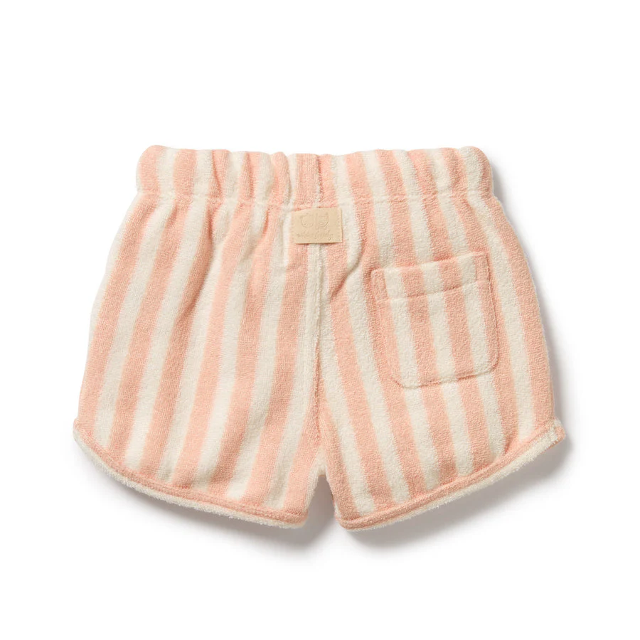 Organic Terry Tie Short - Strawberry Wave by Wilson & Frenchy - Image 4