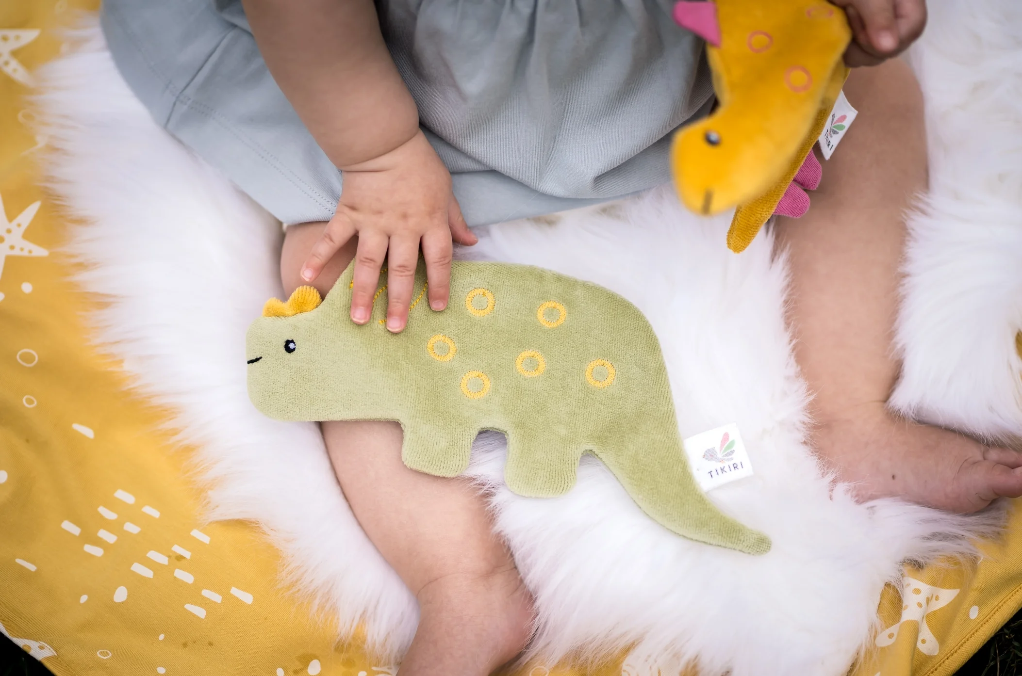 Organic Triceratops Crinkly Toy by Tikiri Toys - Image 4