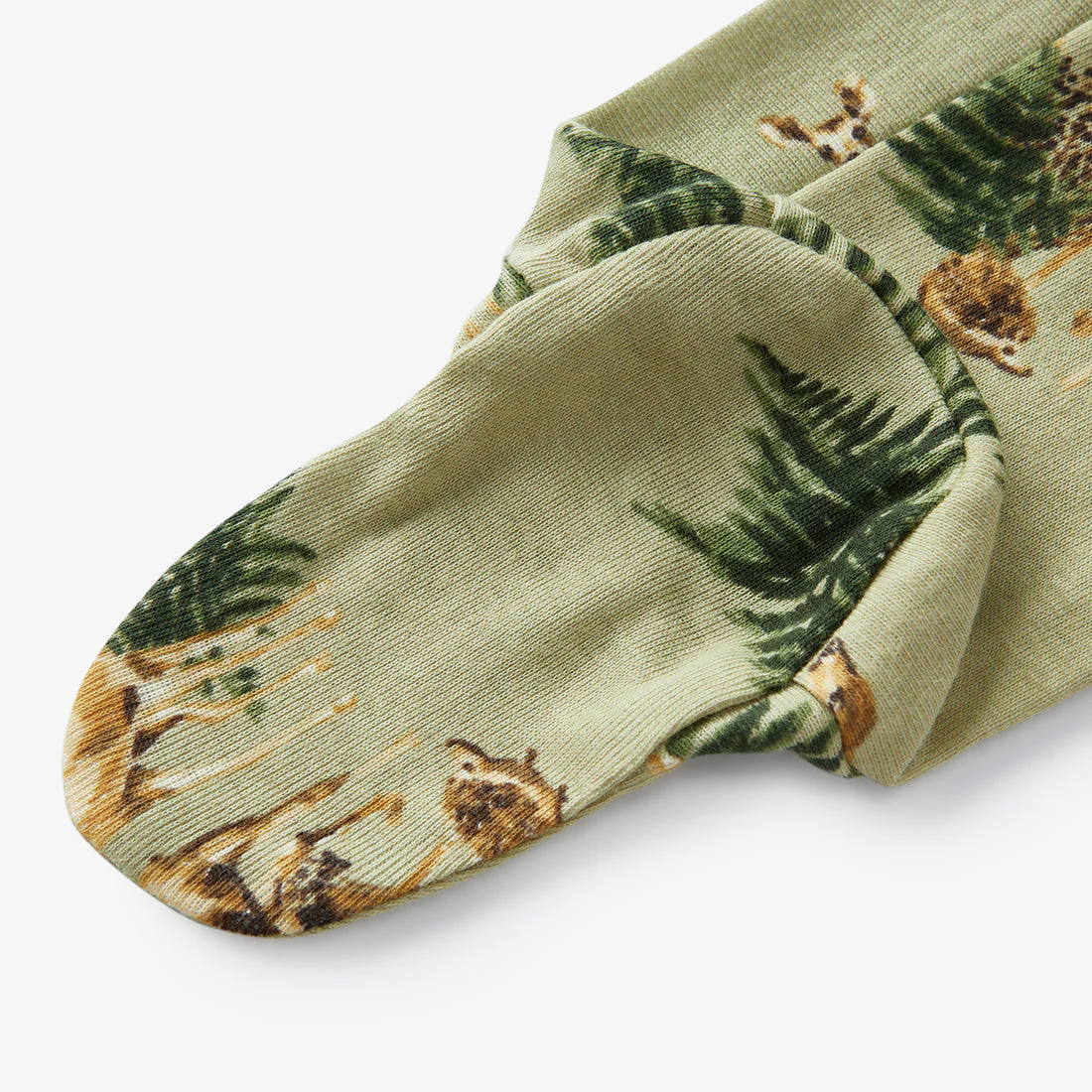 Organic Zipper Footed Romper - Forest Party by Milkbarn - Image 4