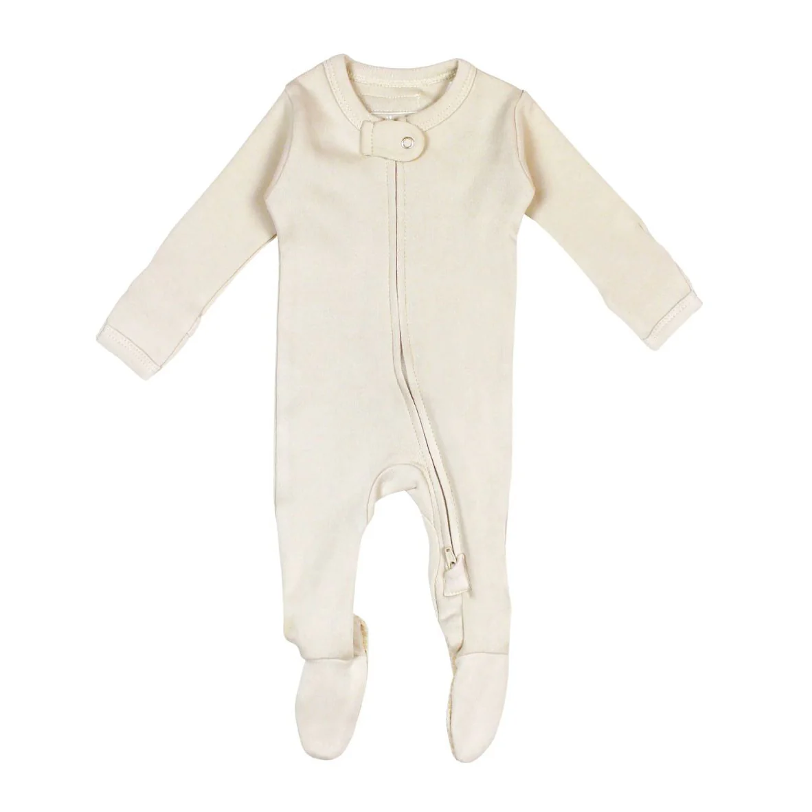 Organic Zipper Footie - Buttercream by Loved Baby