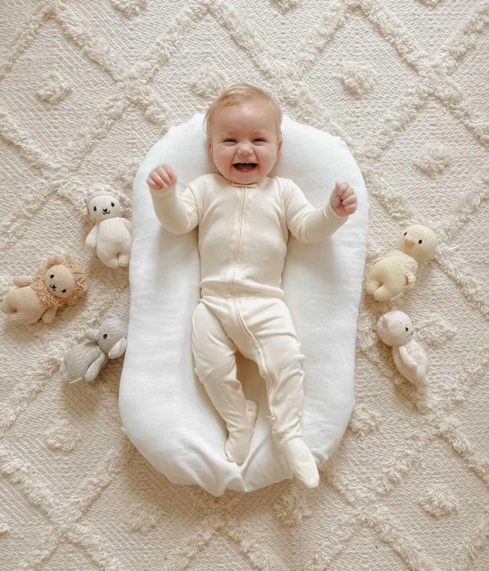 Organic Zipper Footie - Buttercream by Loved Baby - Image 5
