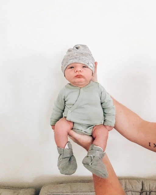 Organic Kimono Bodysuit - Seafoam by Loved Baby - Image 4