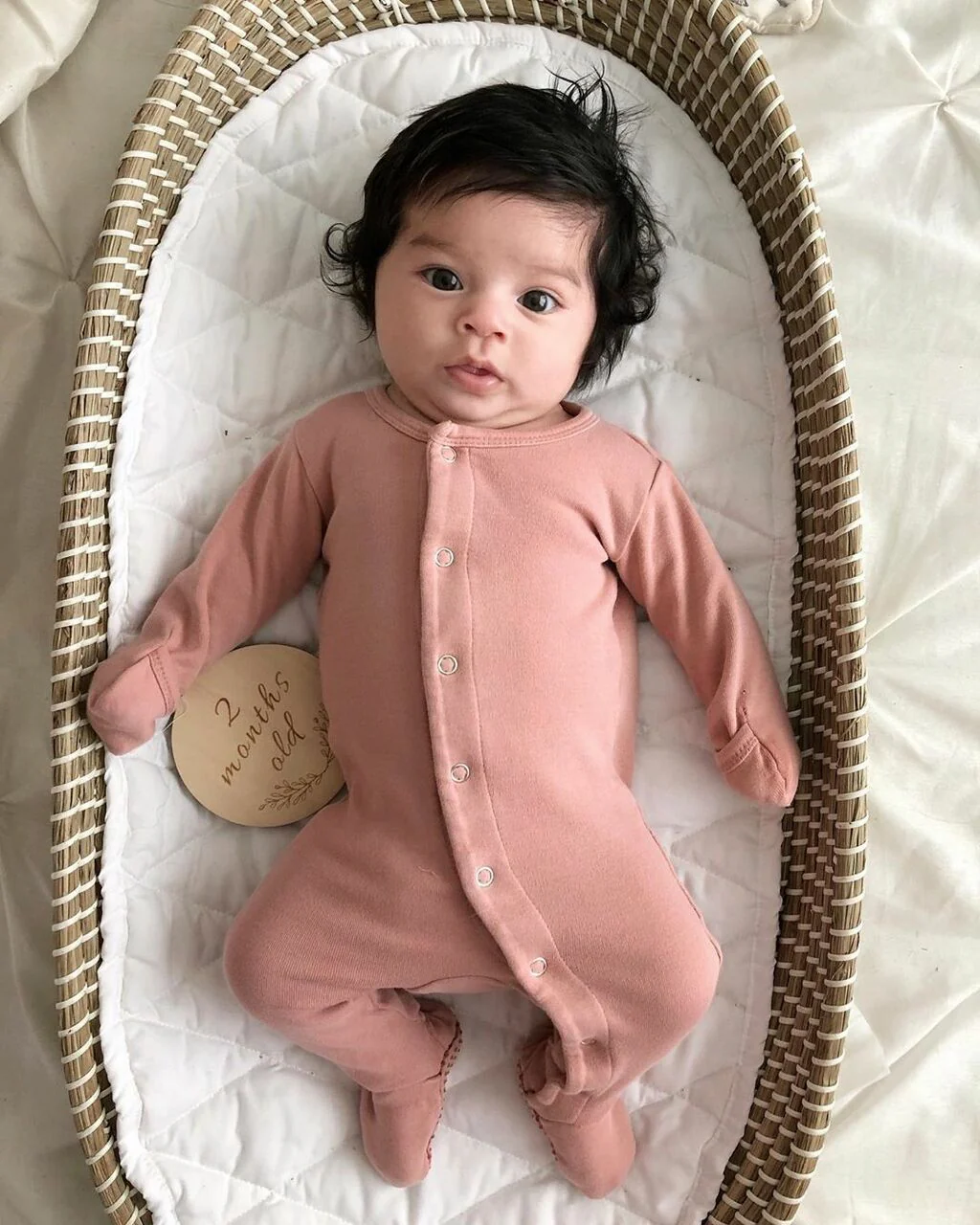 Organic Snap Footie - Mauve by Loved Baby - Image 4