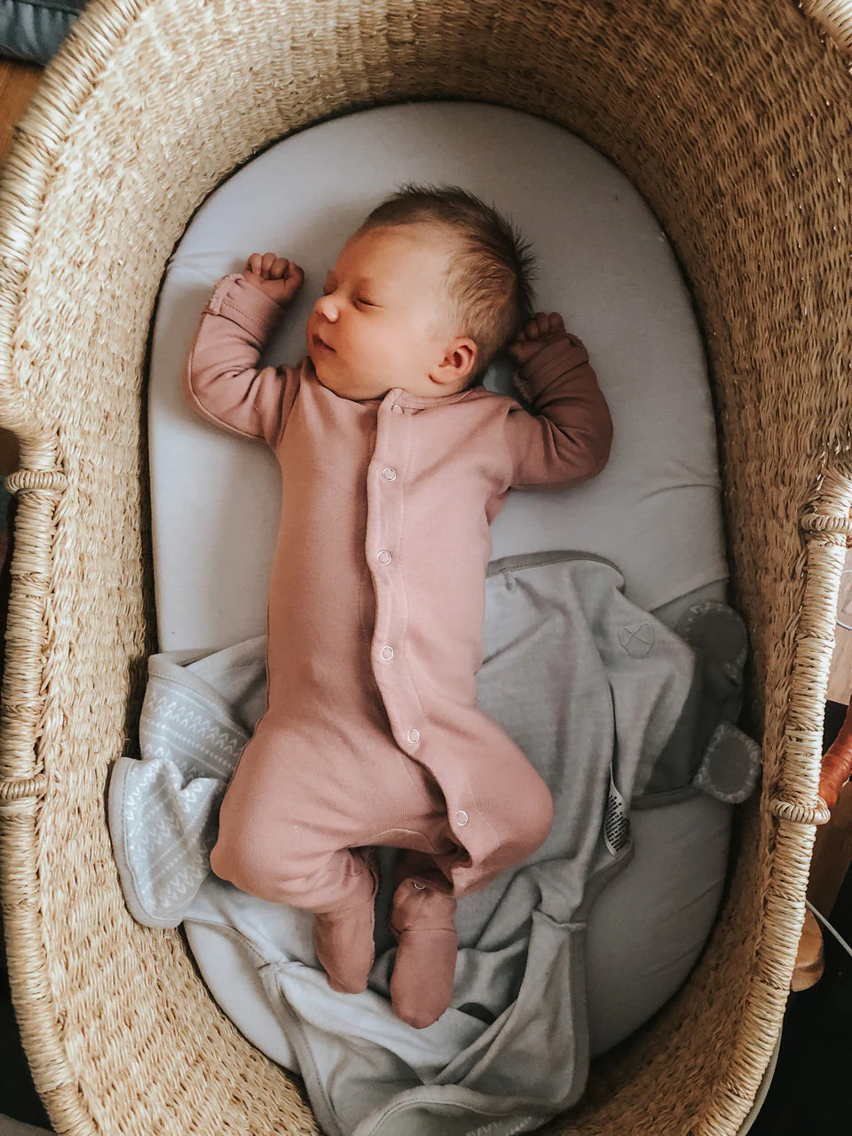 Organic Snap Footie - Mauve by Loved Baby - Image 5
