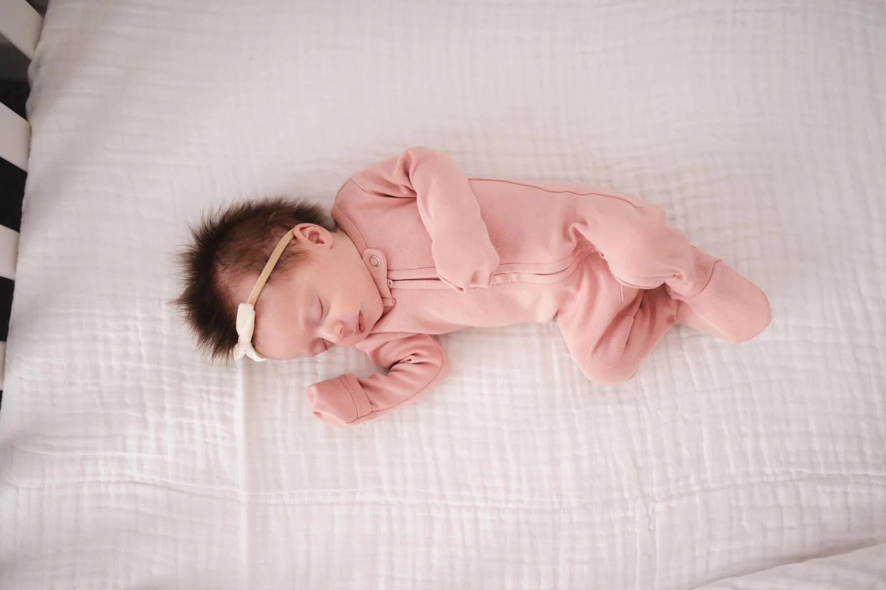 Organic Zipper Footie - Mauve by Loved Baby - Image 5