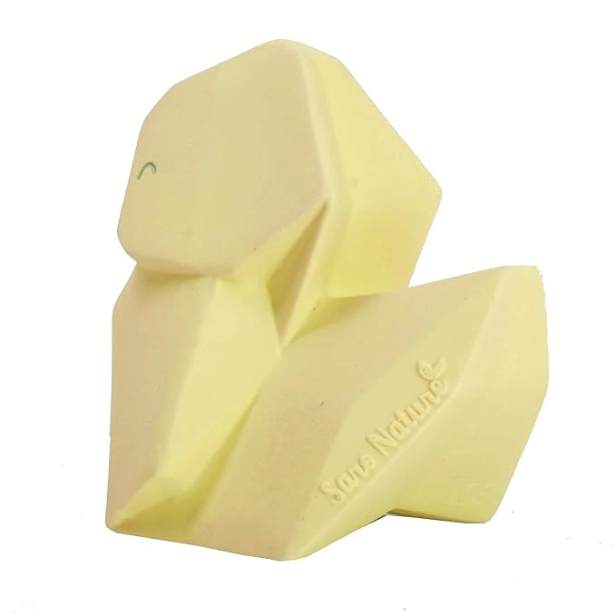 Origami Duck Rubber Toy - Yellow by SARO - Image 2