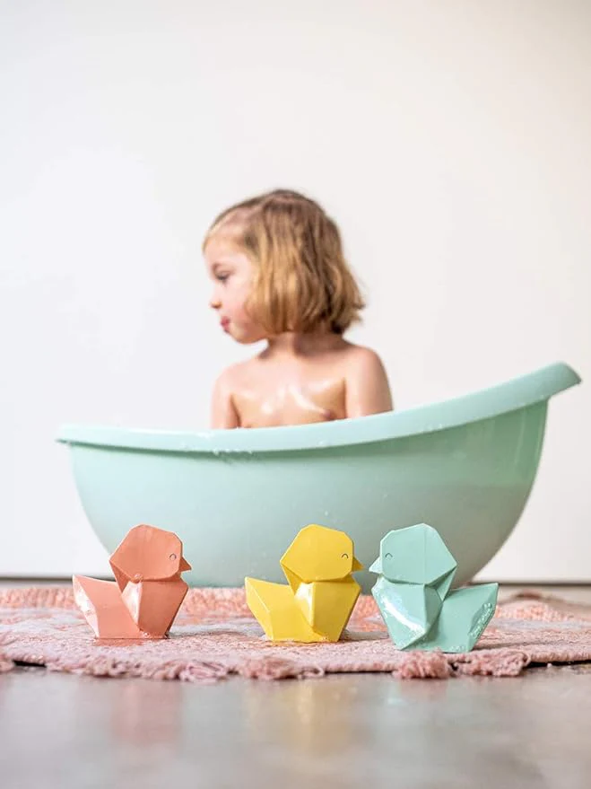 Origami Duck Rubber Toy - Yellow by SARO - Image 4