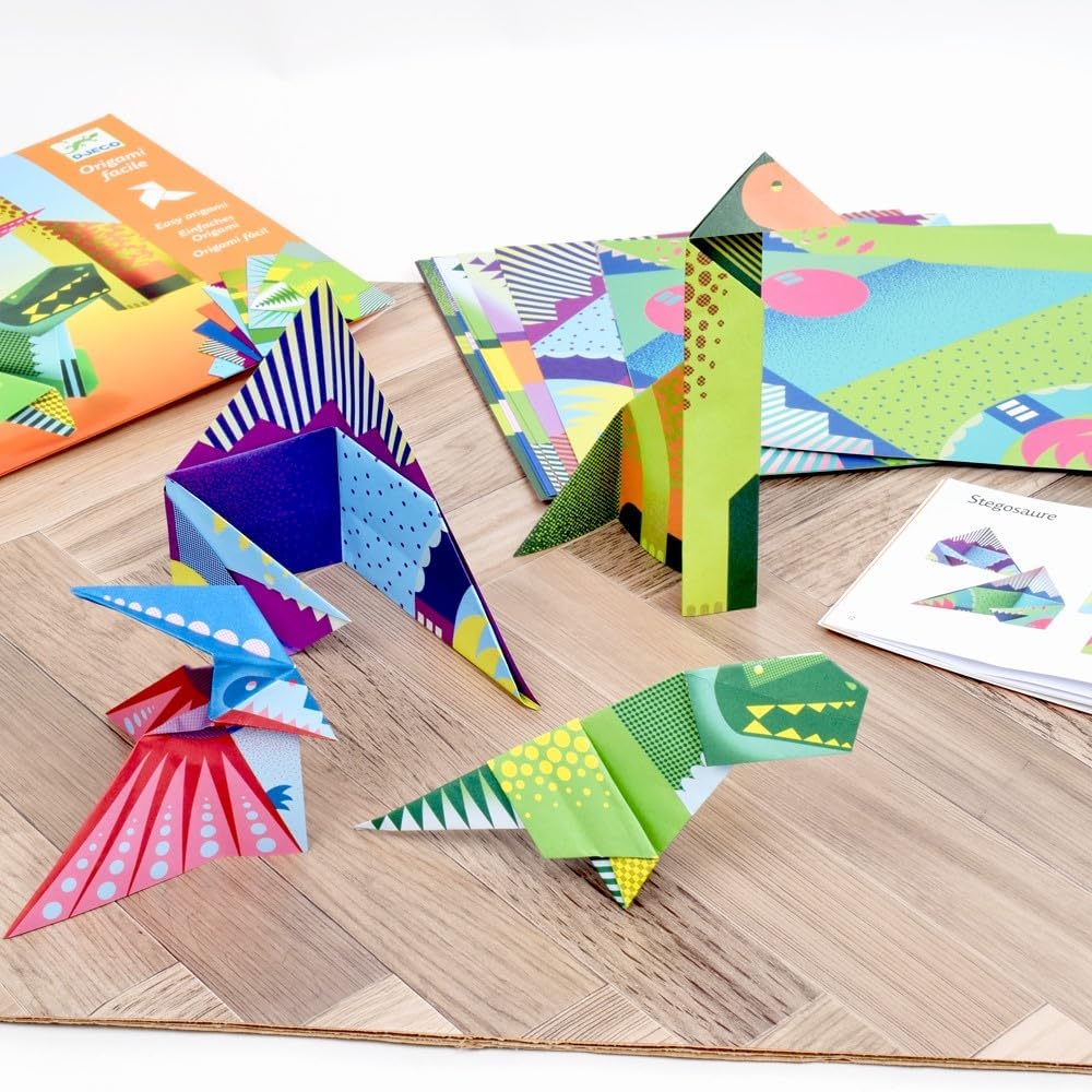 Origami Paper Craft Kit - Dinosaurs by Djeco - Image 2
