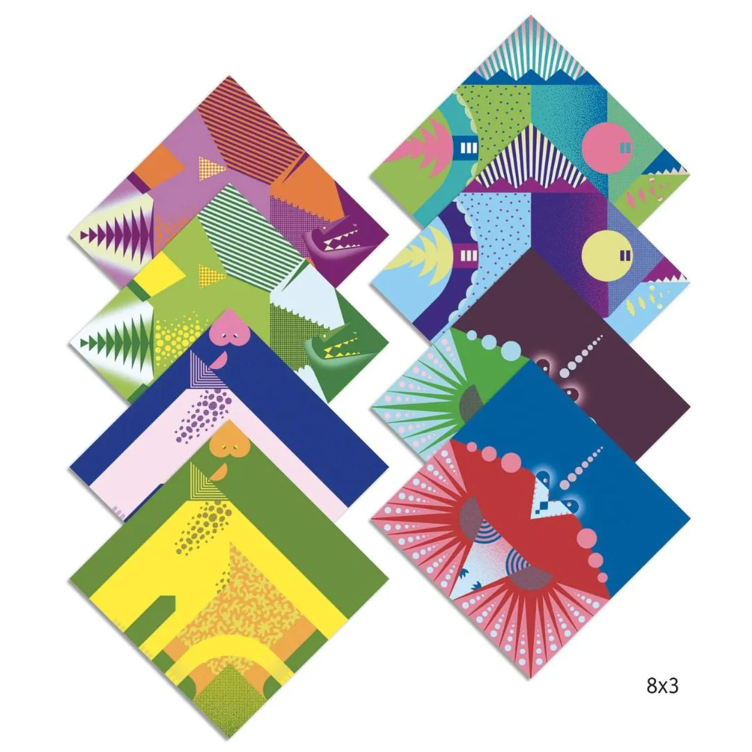 Origami Paper Craft Kit - Dinosaurs by Djeco - Image 4