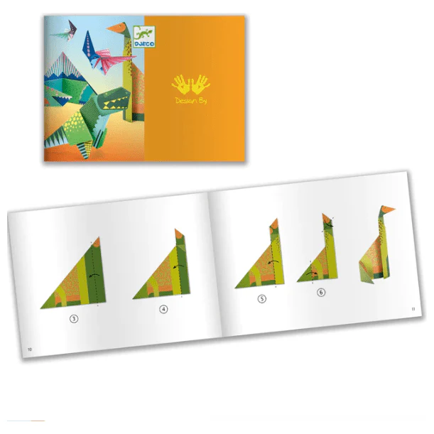 Origami Paper Craft Kit - Dinosaurs by Djeco - Image 6