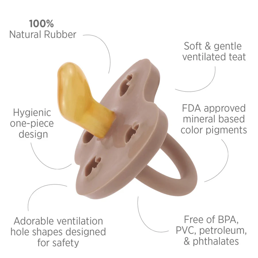 Orthodontic Natural Rubber Pacifier - Dusty Mint by Hevea - Image 3