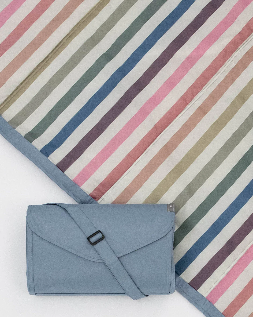 Outdoor Blanket  5'x5' - Chroma Rugby Stripe by Little Unicorn - Image 2