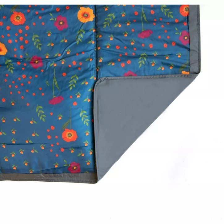 Outdoor Blanket 5'x5' - Midnight Poppy by Little Unicorn - Image 2